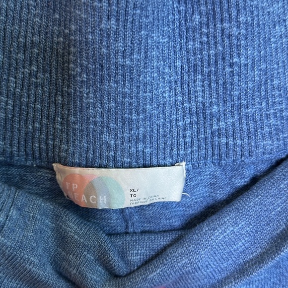 Free People Sila Sweater Pants Pull On High Rise Blue Combo Womens Size XL - Picture 1 of 12